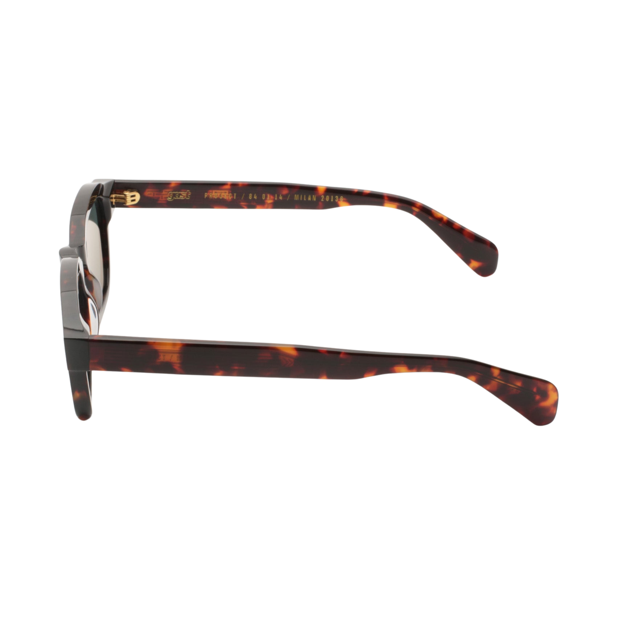 Gast unisex acetate square sunglasses side temple view
