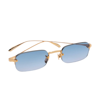 Gast Astro rimless metal rectangle sunglasses with a lightweight designer frame and premium UV-protective lenses.