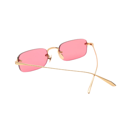 Gast Astro rimless metal rectangle sunglasses with a lightweight designer frame and premium UV-protective lenses.