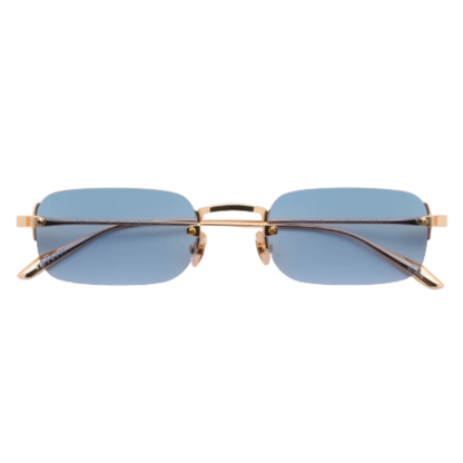 Gast Astro rimless metal rectangle sunglasses with a lightweight designer frame and premium UV-protective lenses.