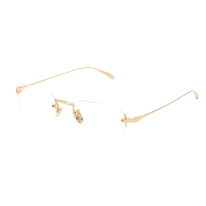 Gast Astro rimless square unisex optical frame featuring a lightweight metal design for everyday prescription eyewear.