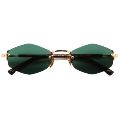 Gast Lunar rimless metal diamond sunglasses featuring a lightweight designer frame with premium lenses.