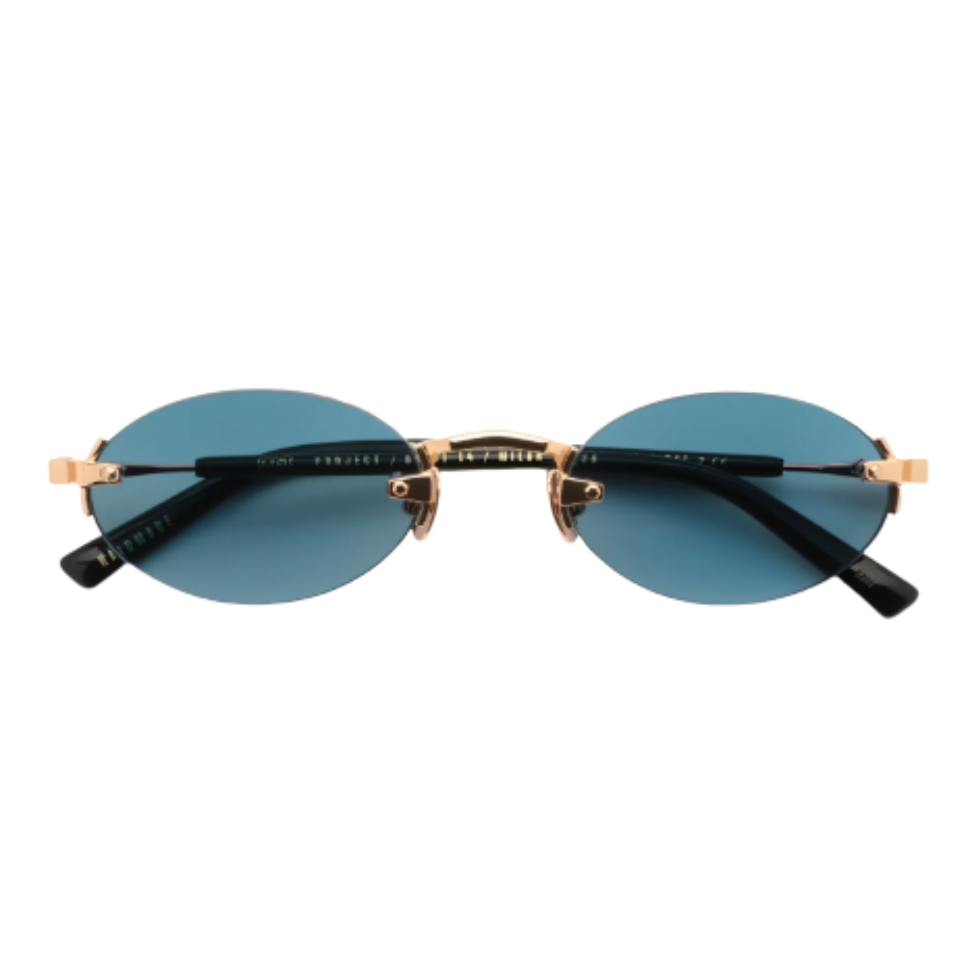 Gast Quantum rimless oval unisex metal sunglasses featuring a lightweight designer frame with UV-protective lenses.
