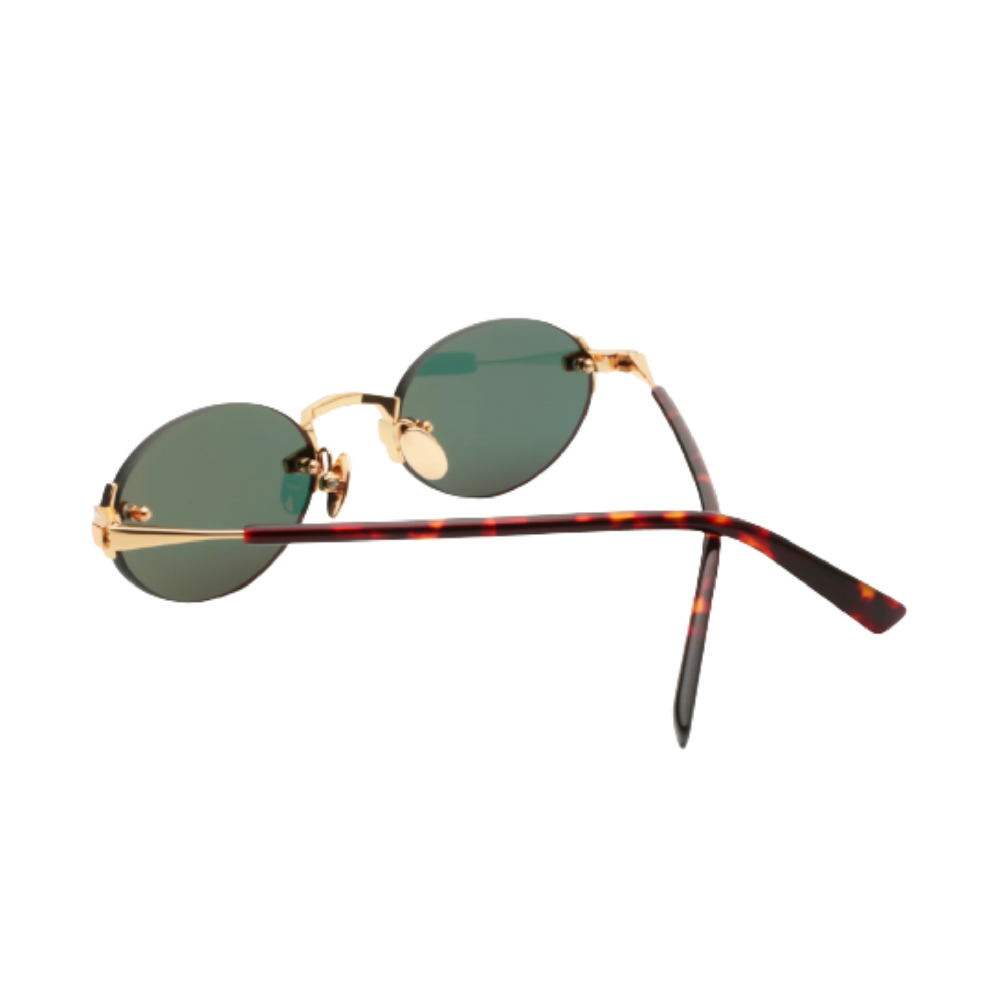 Gast Quantum rimless oval unisex metal sunglasses featuring a lightweight designer frame with UV-protective lenses.