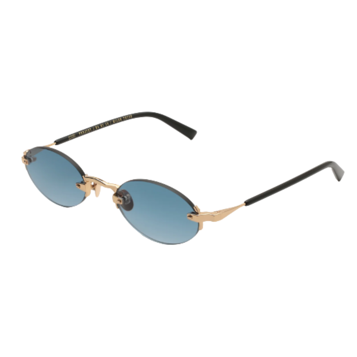 Gast Quantum rimless oval unisex metal sunglasses featuring a lightweight designer frame with UV-protective lenses.