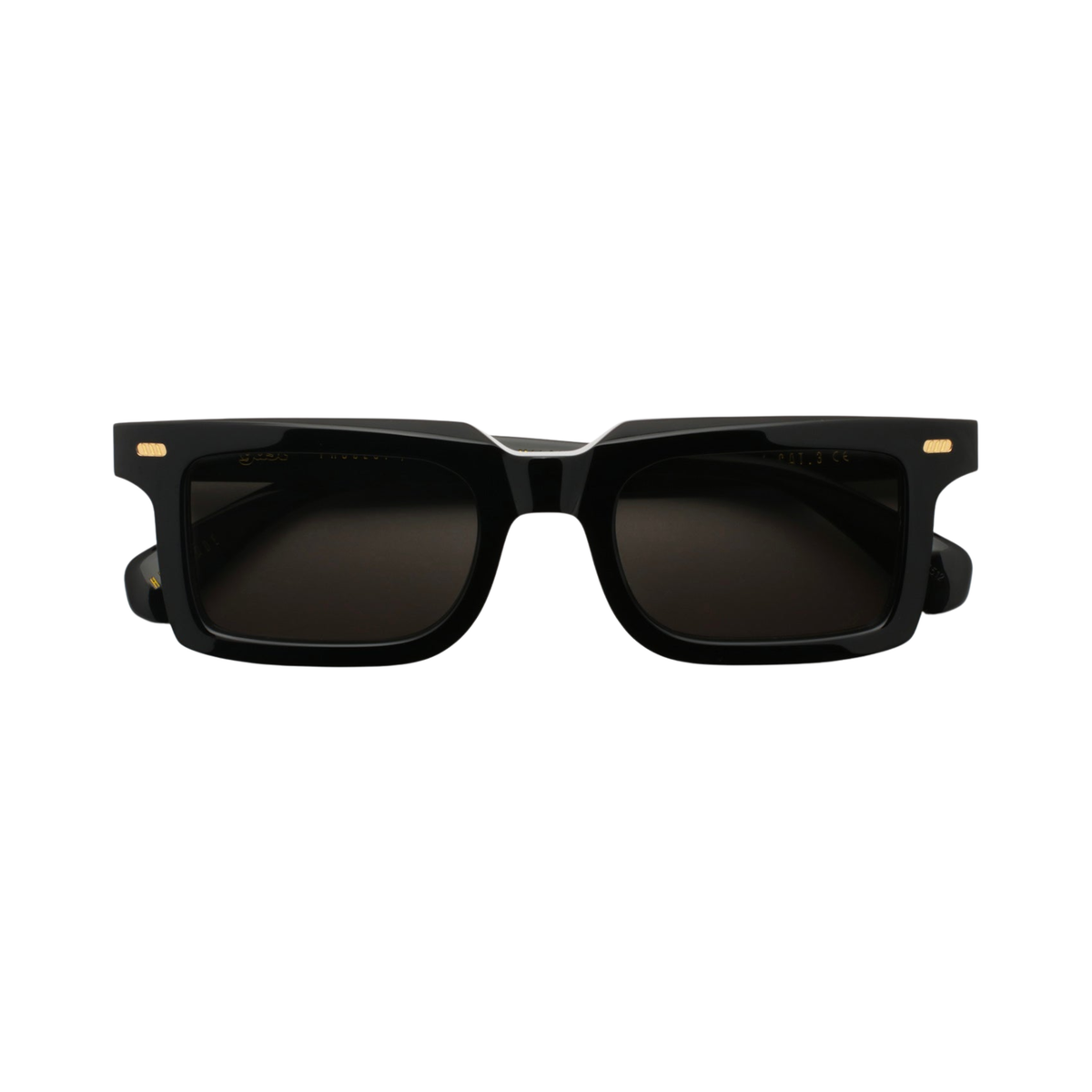 Gast RR01 Rare unisex black acetate square sunglasses front view