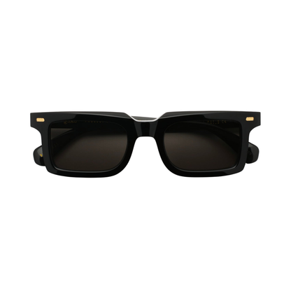 Gast RR01 Rare unisex black acetate square sunglasses front view