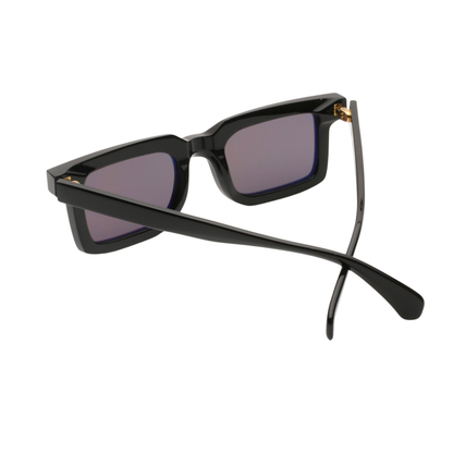 Gast RR01 Rare unisex acetate square sunglasses five barrel metal hinge detail