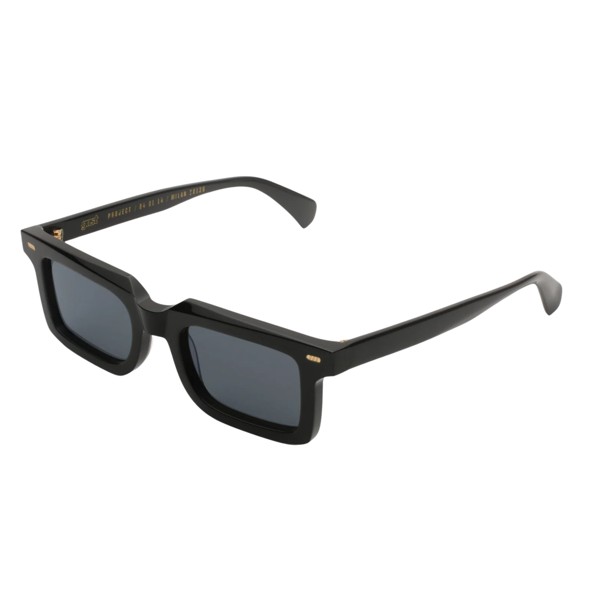 Gast RR01 Rare unisex acetate square sunglasses side and temple profile