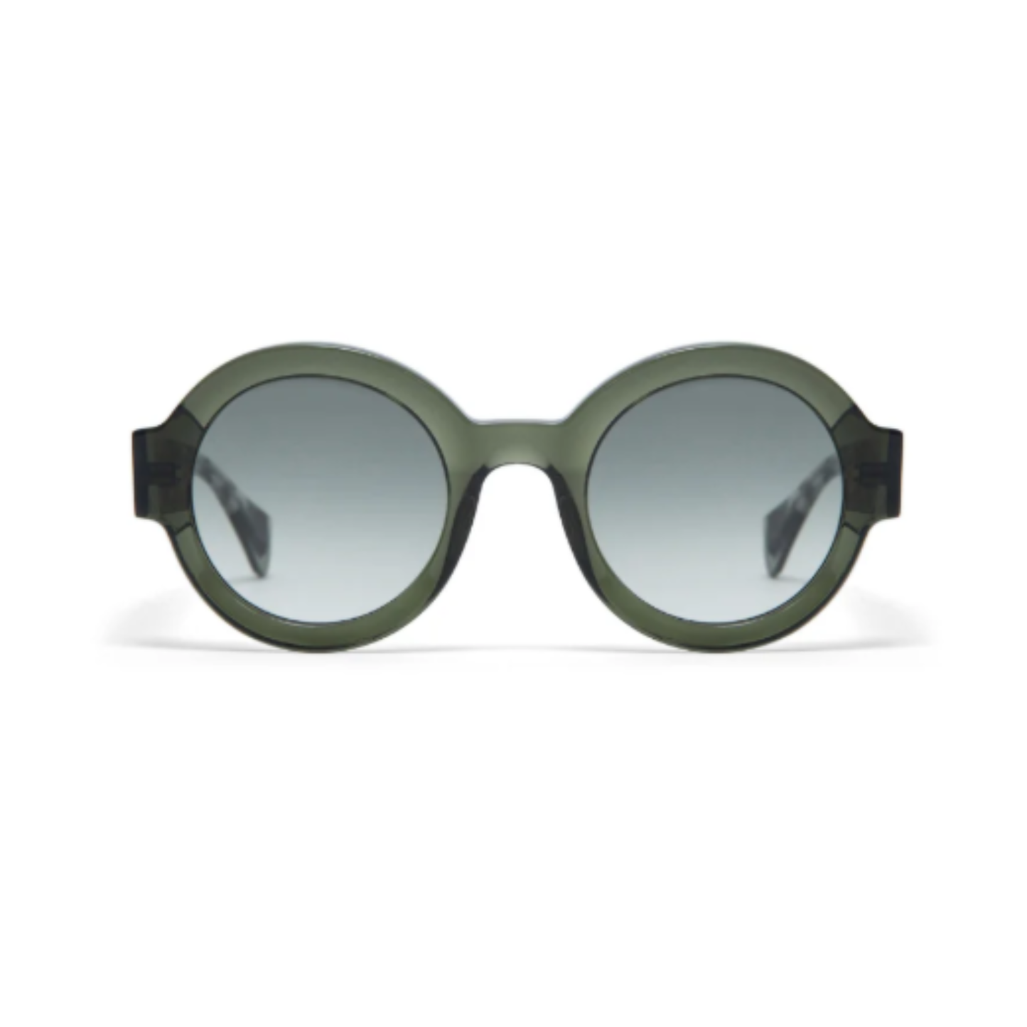 GIGI Studios GG6454 Laura women's round sunglasses handcrafted in premium Italian acetate with UV-protective CR-39 lenses. Front View