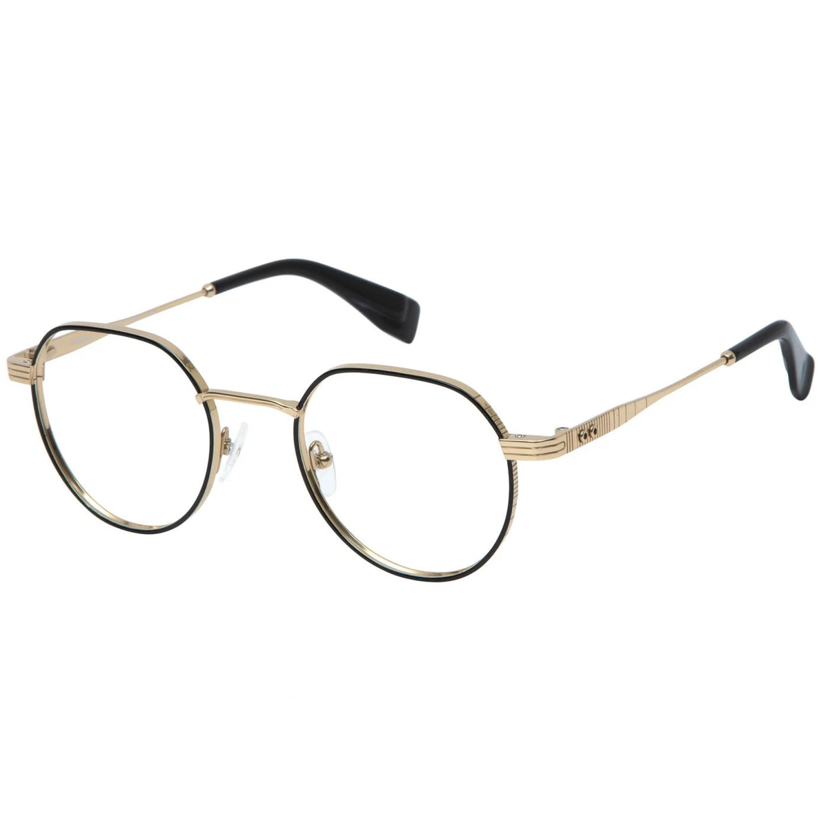 GIGI STUDIOS GG6783/1 mens titanium acetate round optical frame front view