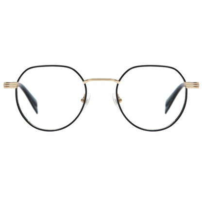 GIGI STUDIOS GG6783/1 mens titanium acetate round optical frame three-quarter view