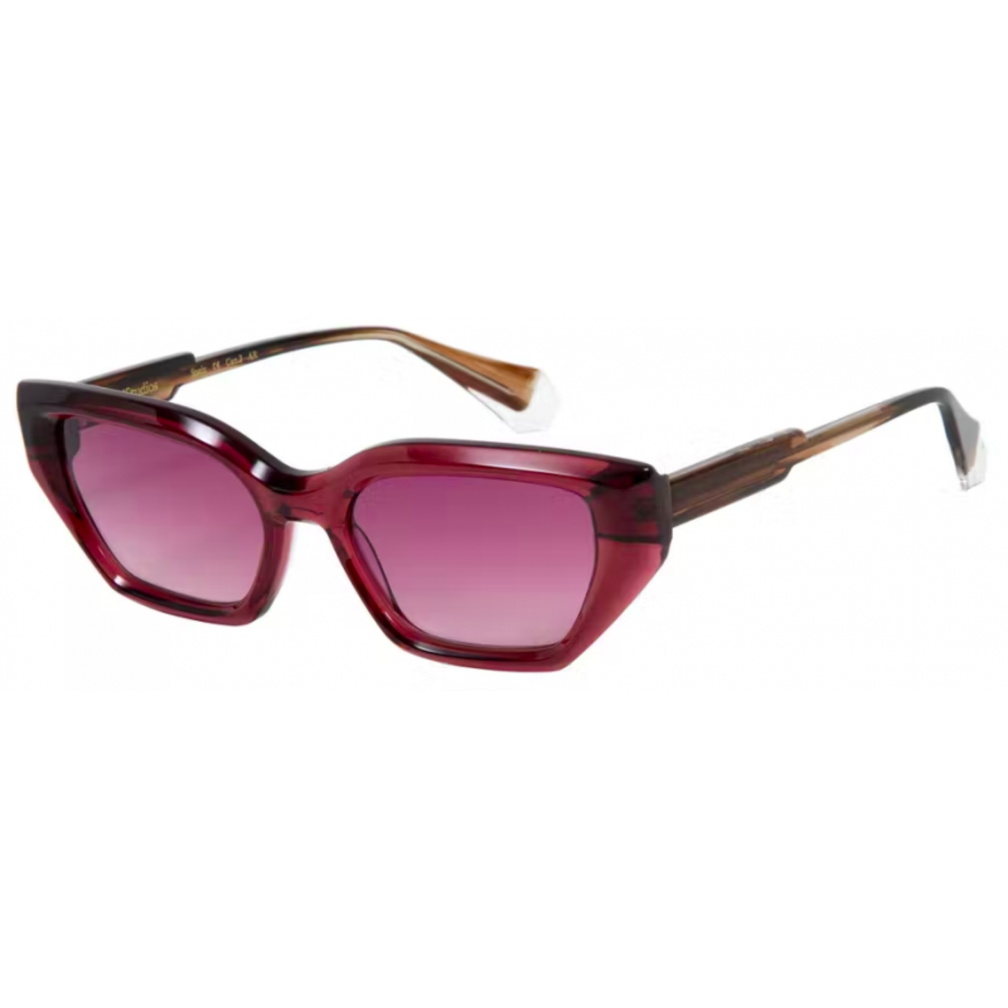 GIGI Studios REGINA 6667/6 women's cat eye sunglasses with premium acetate frame and CR-39 UV400 lenses. Angle view 