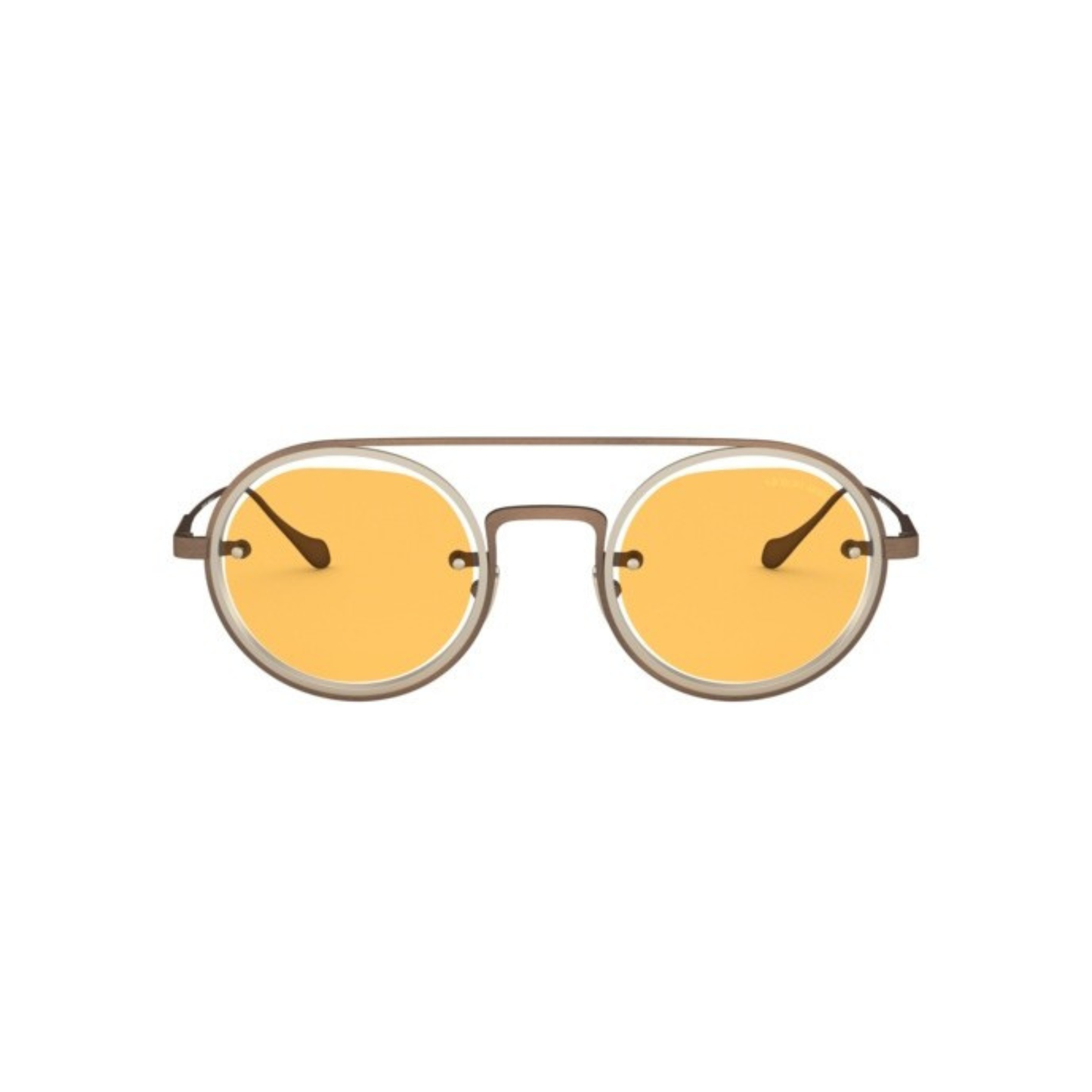 Giorgio Armani AR6085 unisex metal round sunglasses side temple profile