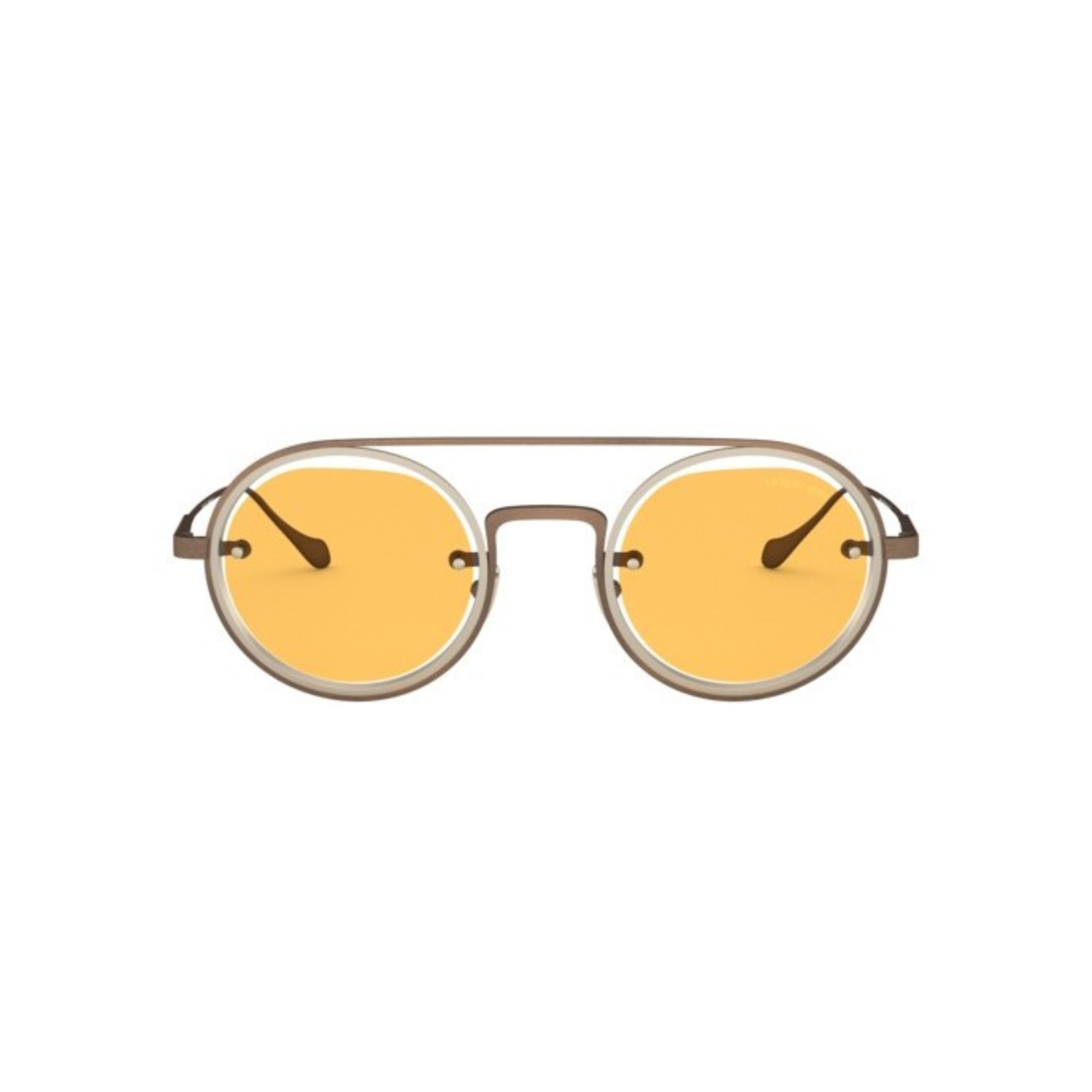 Giorgio Armani AR6085 unisex metal round sunglasses side temple profile