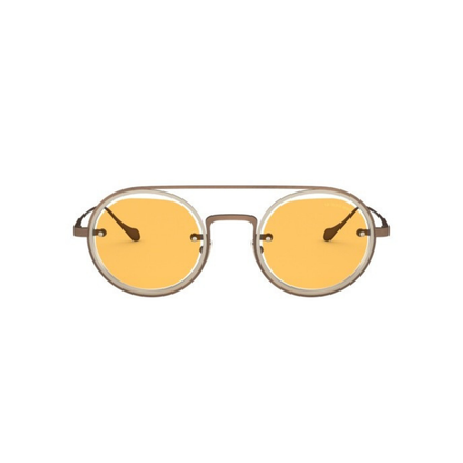 Giorgio Armani AR6085 unisex metal round sunglasses side temple profile