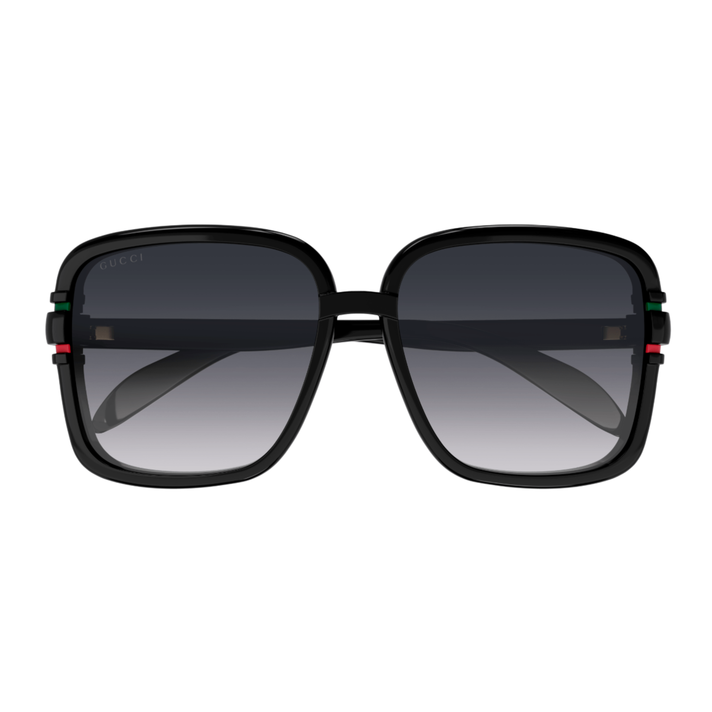 Gucci GG1066S square sunglasses side profile showing luxury temple design