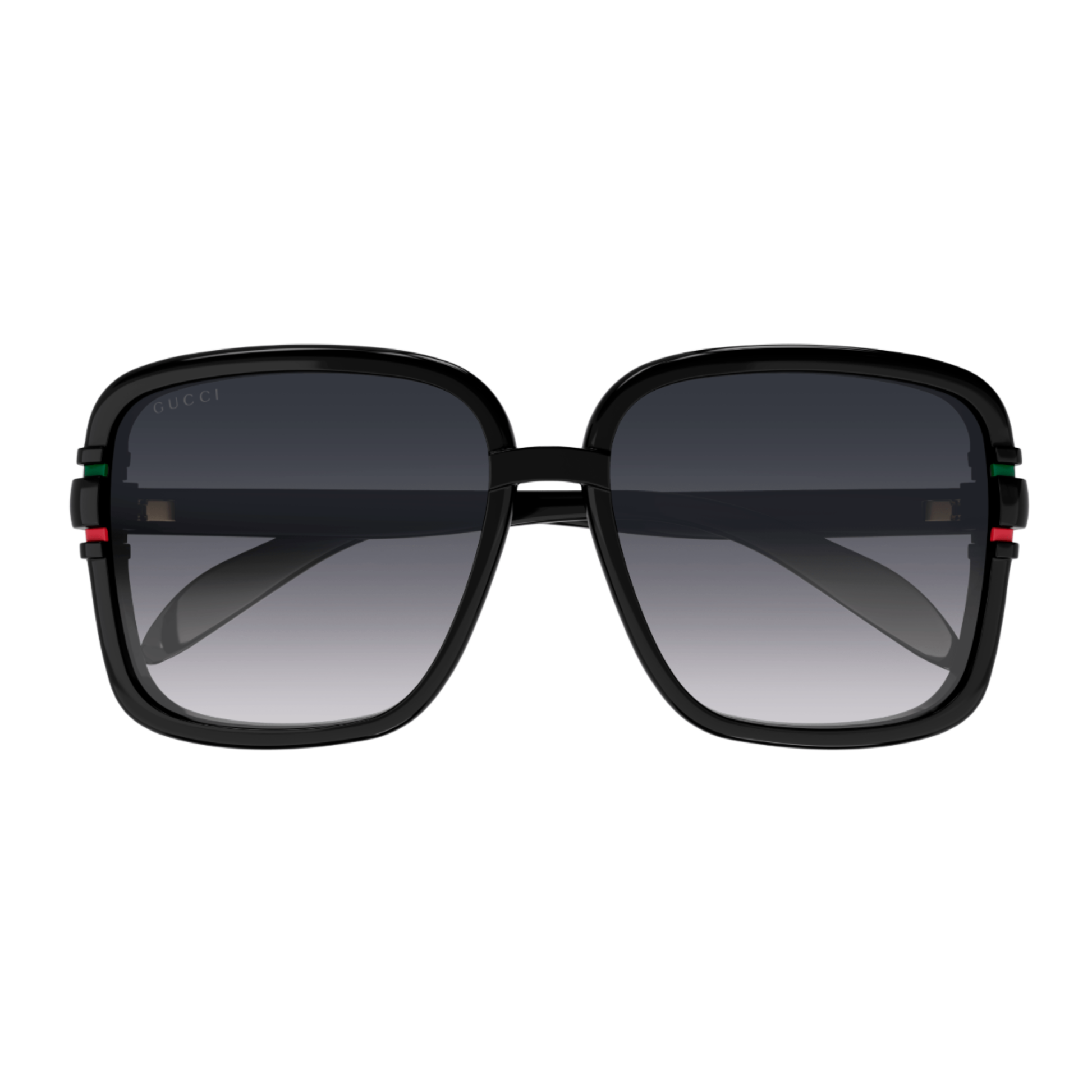 Gucci GG1066S square sunglasses side profile showing luxury temple design