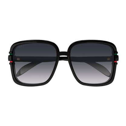 Gucci GG1066S square sunglasses side profile showing luxury temple design
