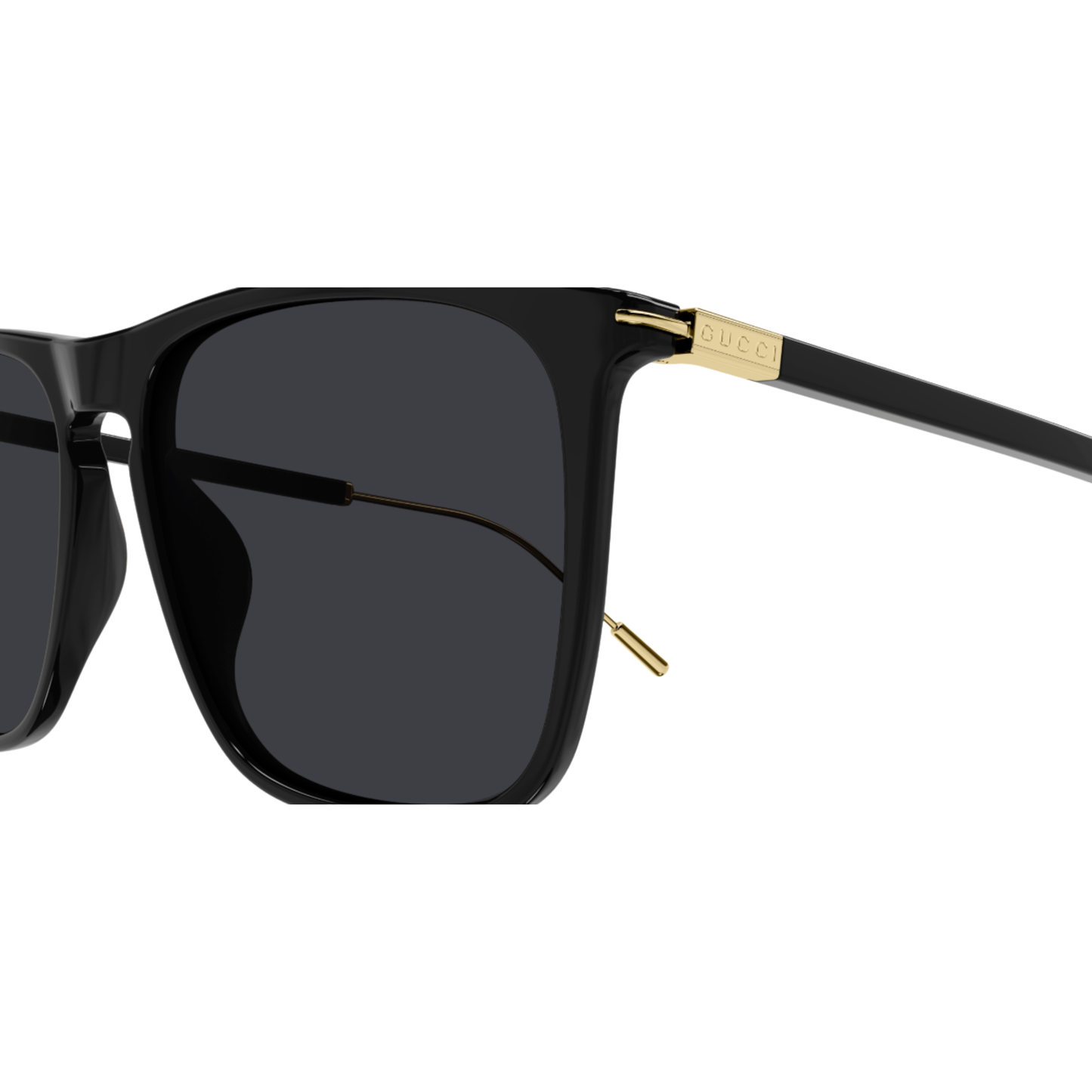 Gucci GG1269S unisex acetate square full-rim sunglasses three-quarter view