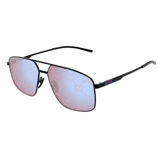 GG1676S Black 005 Gucci GG1676S unisex metal pilot full rim sunglasses front view