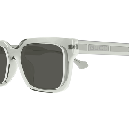 TransparentGrey004 Gucci GG1732SK unisex acetate square sunglasses side temple profile