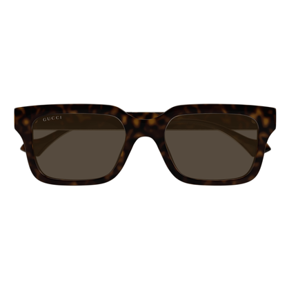 BrownGold002 Gucci GG1732SK unisex acetate square sunglasses side temple profile