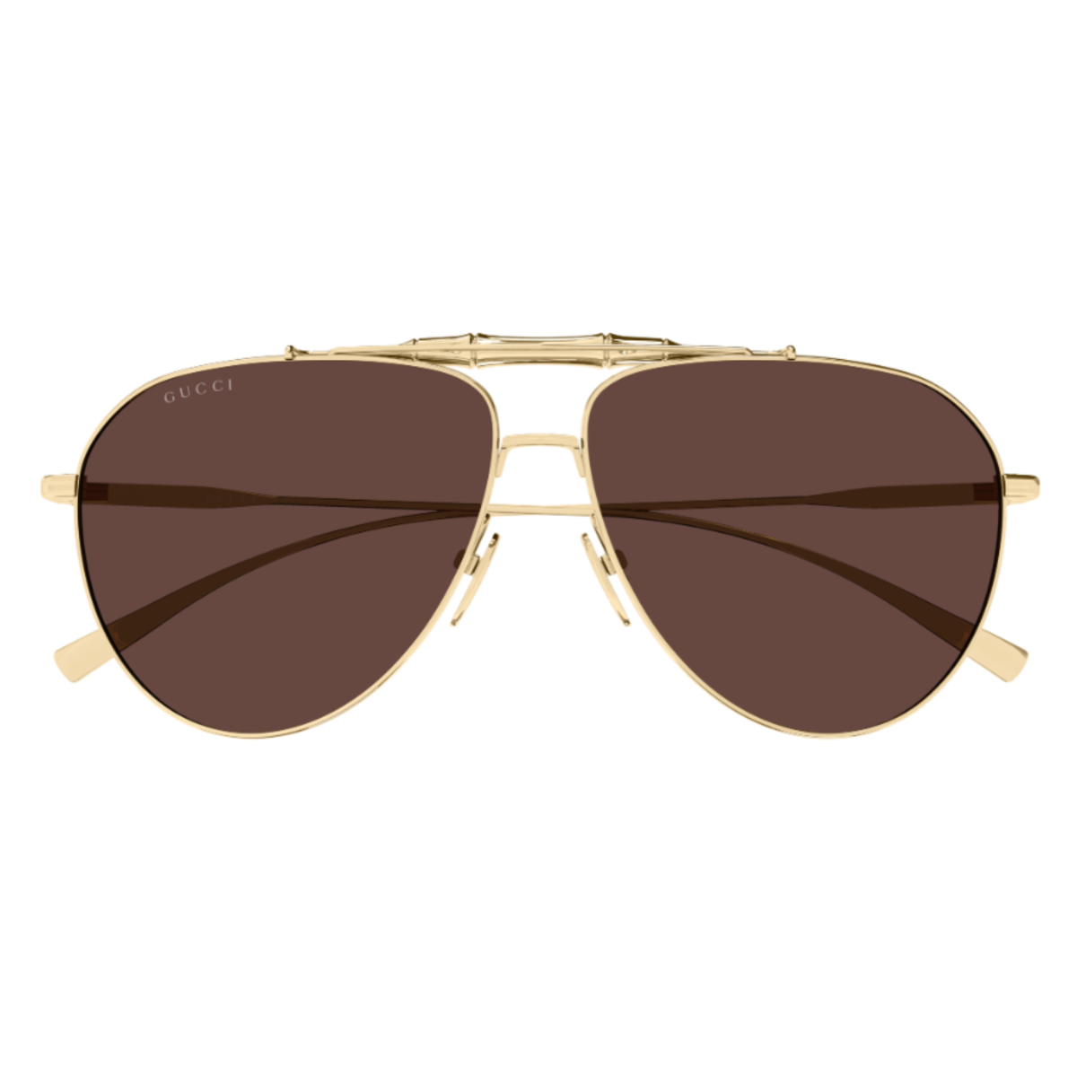 Gucci GG2064S men's metal pilot sunglasses front view