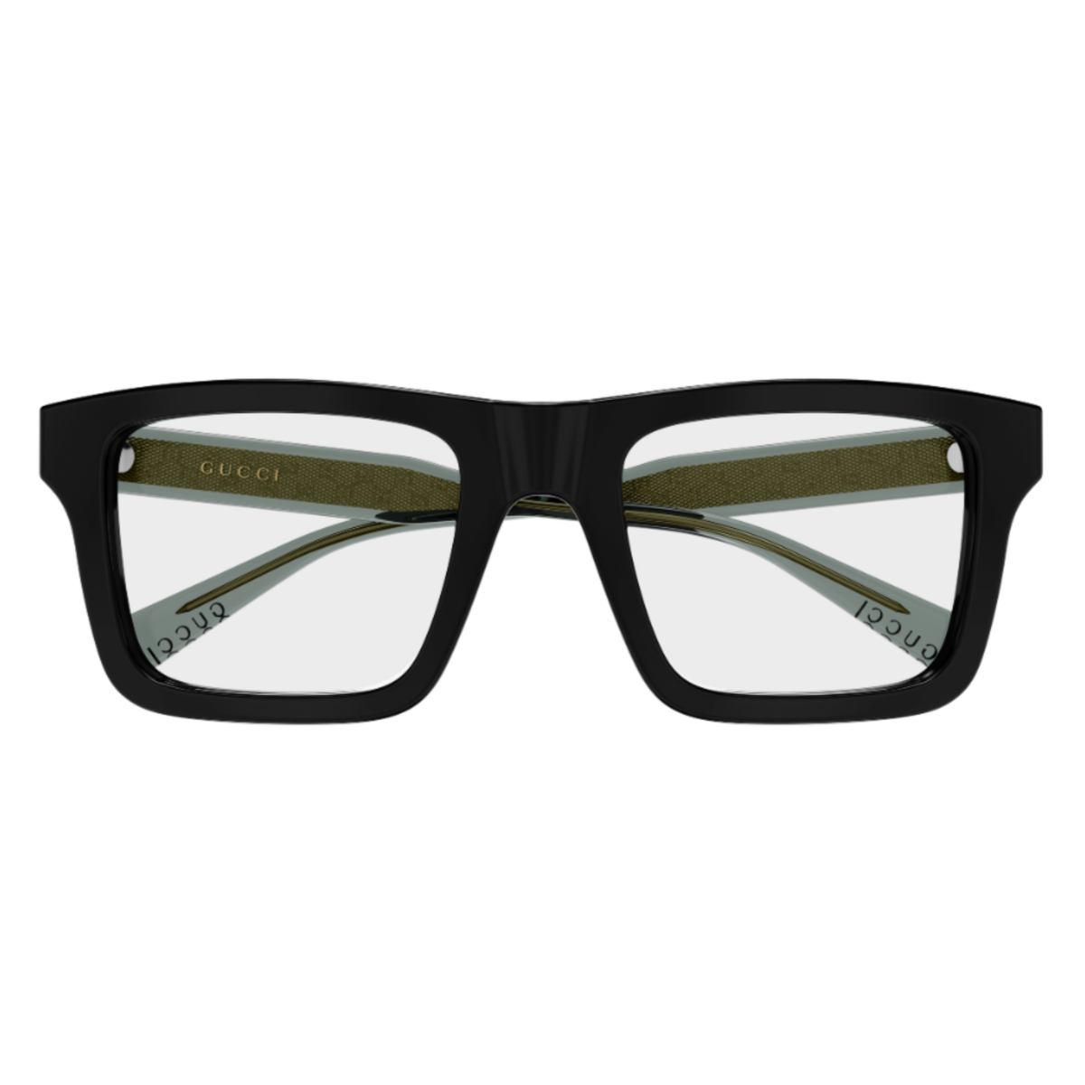 Gucci GG2070O 001 unisex recycled acetate square full rim optical frame front