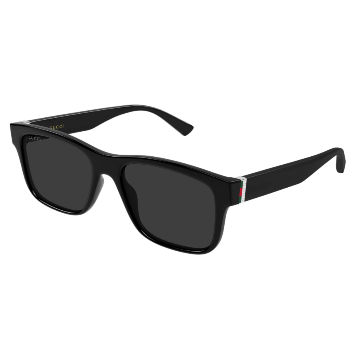 Gucci GG2085S men's acetate full-rim Wayfarer sunglasses three-quarter view