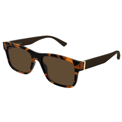 Gucci GG2085S men's acetate full-rim Wayfarer sunglasses three-quarter view