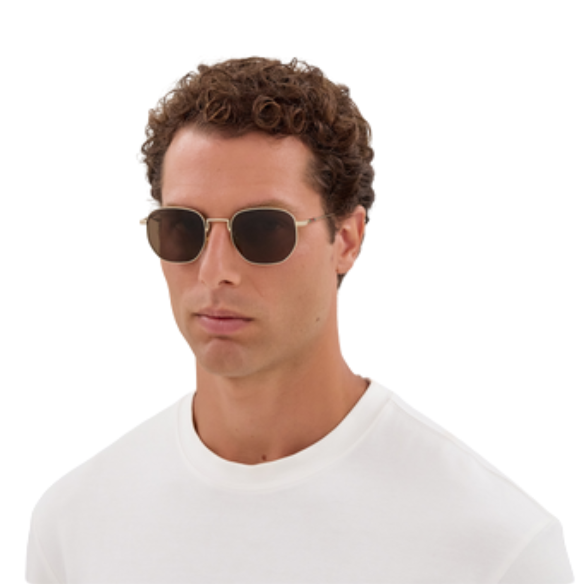 Gucci GG2095S unisex hexagon metal luxury sunglasses with premium designer frame