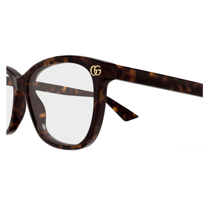 Gucci GG2113O womens acetate cat-eye frame showing hinge and Double G details