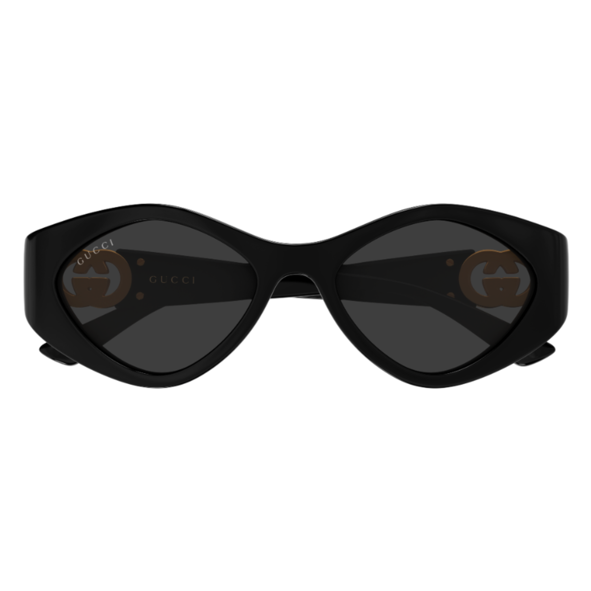 Gucci GG2121S women's sunglasses side profile showing the signature temple detail