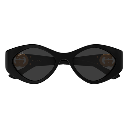 Gucci GG2121S women's sunglasses side profile showing the signature temple detail