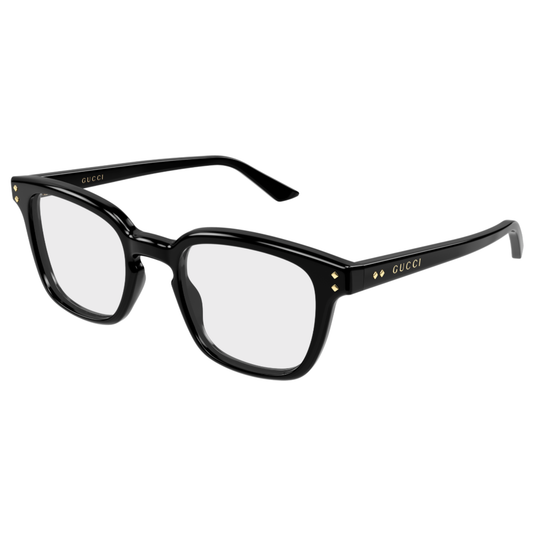 Gucci GG2132O 001 square optical frame angle view