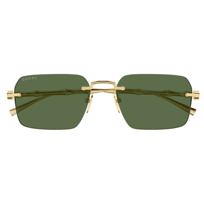Gucci GG2154S unisex square rimless metal sunglasses front view