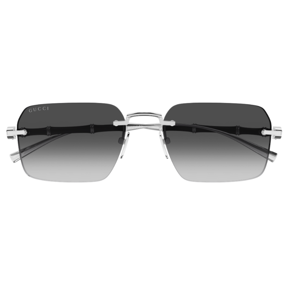 Gucci GG2154S unisex square rimless metal sunglasses front view