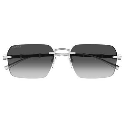 Gucci GG2154S unisex square rimless metal sunglasses front view
