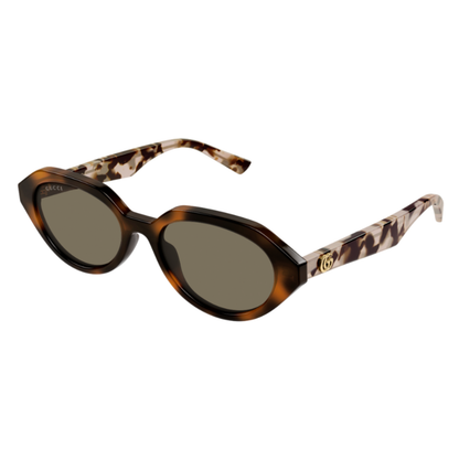 Gucci GG2178S women’s acetate geometric sunglasses in three-quarter view