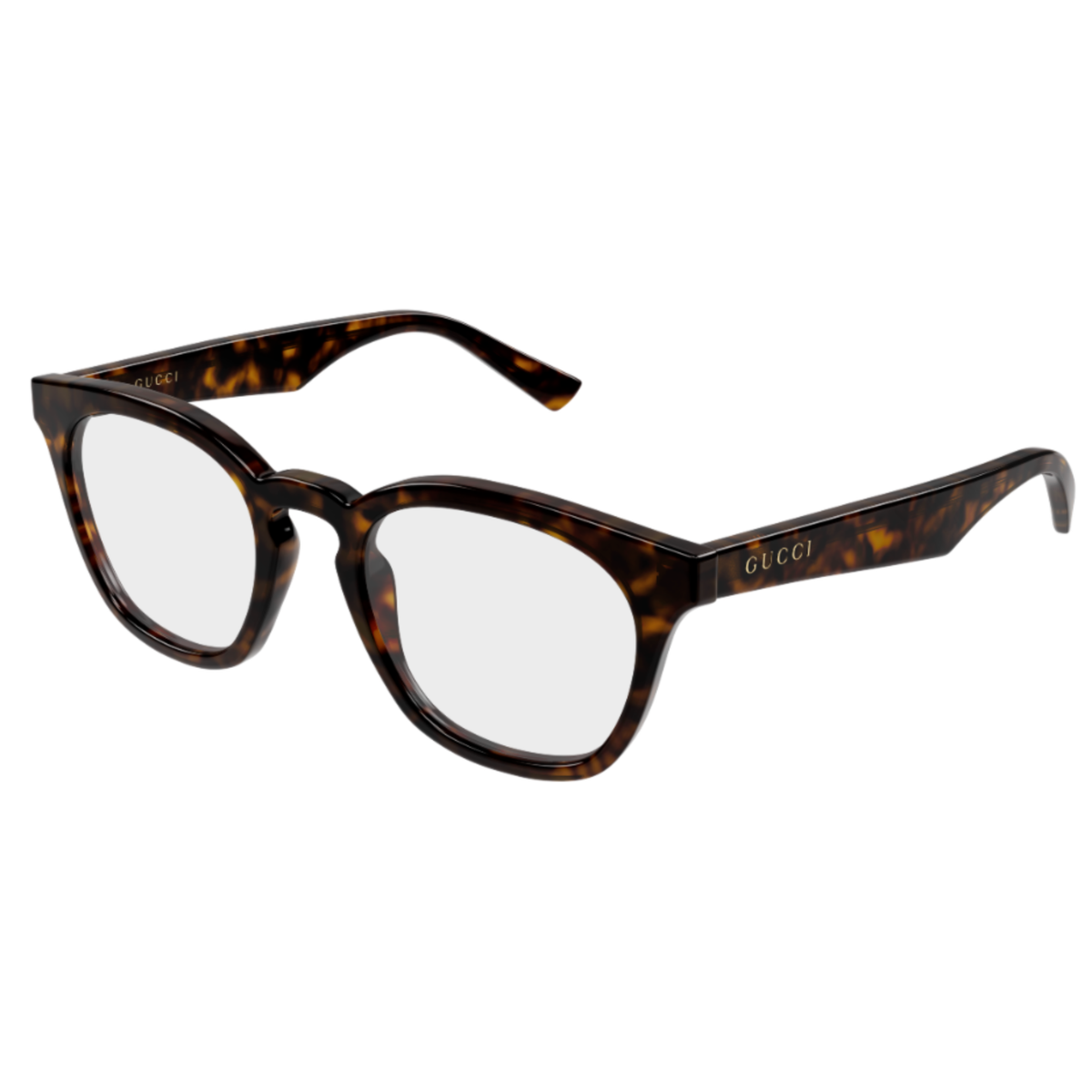 Gucci GG2185O men's acetate geometric pantos optical frame three-quarter view
