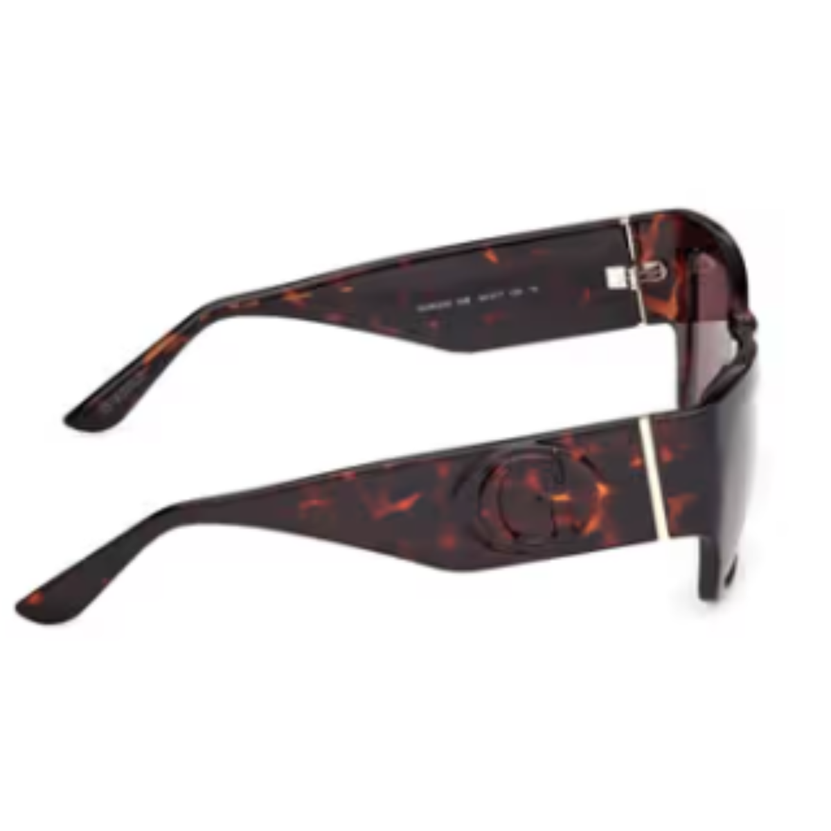 Guess GU00252 women's acetate square sunglasses side profile and temple