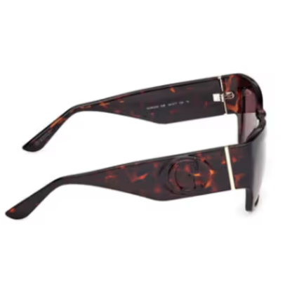 Guess GU00252 women's acetate square sunglasses side profile and temple