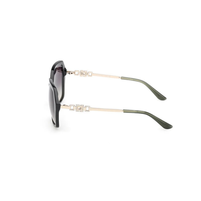 GUESS GU00267 womens geometric sunglasses side profile with metal temples