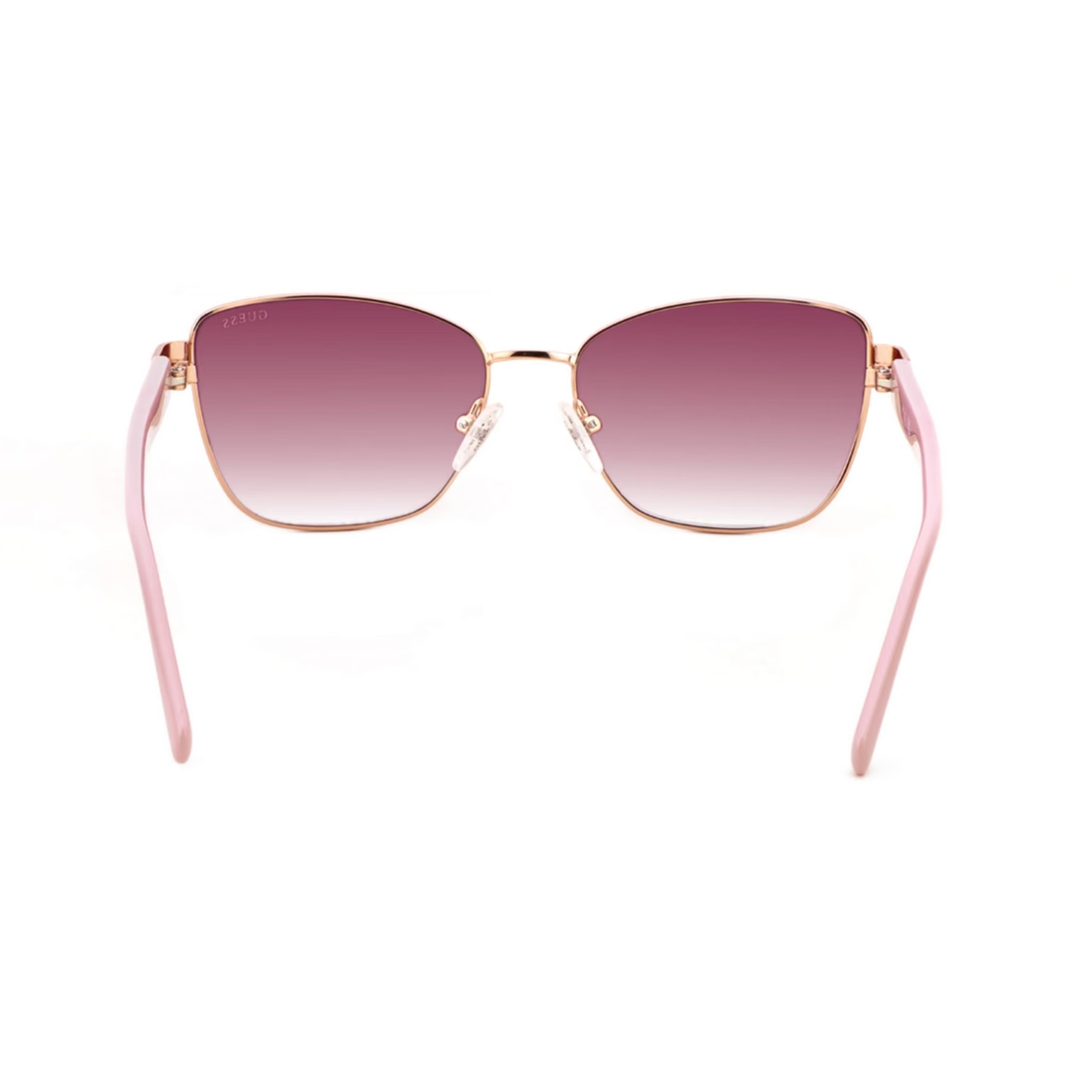 GUESS GU00339 womens butterfly sunglasses three quarter view in pink and gold