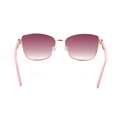 GUESS GU00339 womens butterfly sunglasses three quarter view in pink and gold