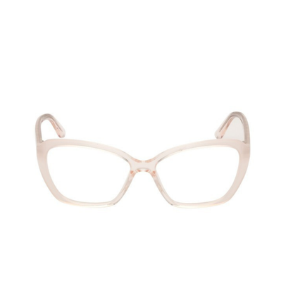 Guess GU50115 women's butterfly optical frame with lightweight plastic full-rim construction and designer styling. Front View 