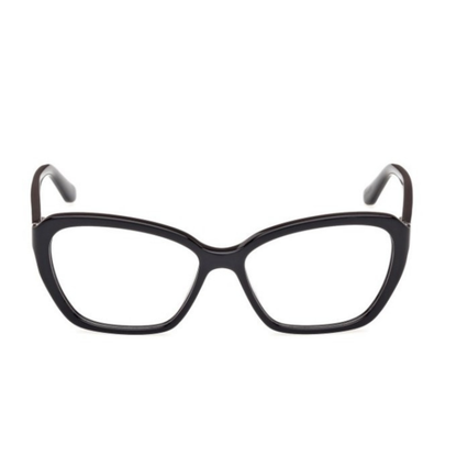 Guess GU50115 women's butterfly optical frame with lightweight plastic full-rim construction and designer styling. Front View 