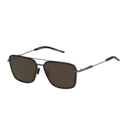 Intense Focus Coalition 24 unisex metal rectangle navigator sunglasses three quarter view