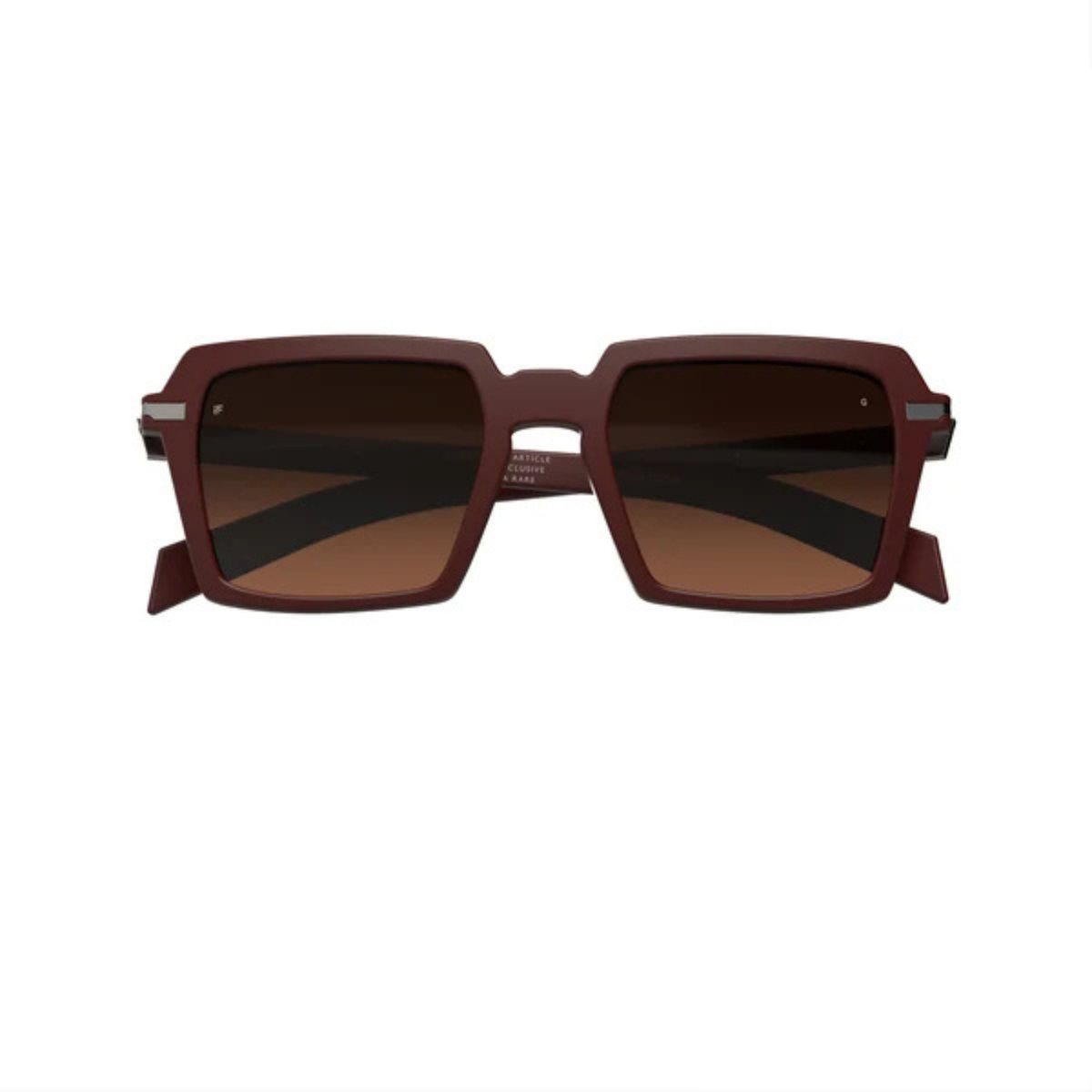 Intense Focus Dapper 61 unisex acetate metal square sunglasses front view